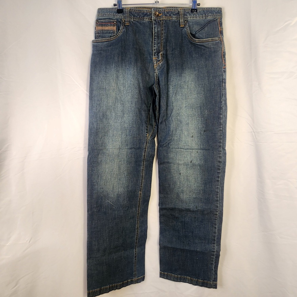 prAna‎ Breathe Jeans 36x34 Straight Leg Blue Casual Outdoor Streetwear Grunge